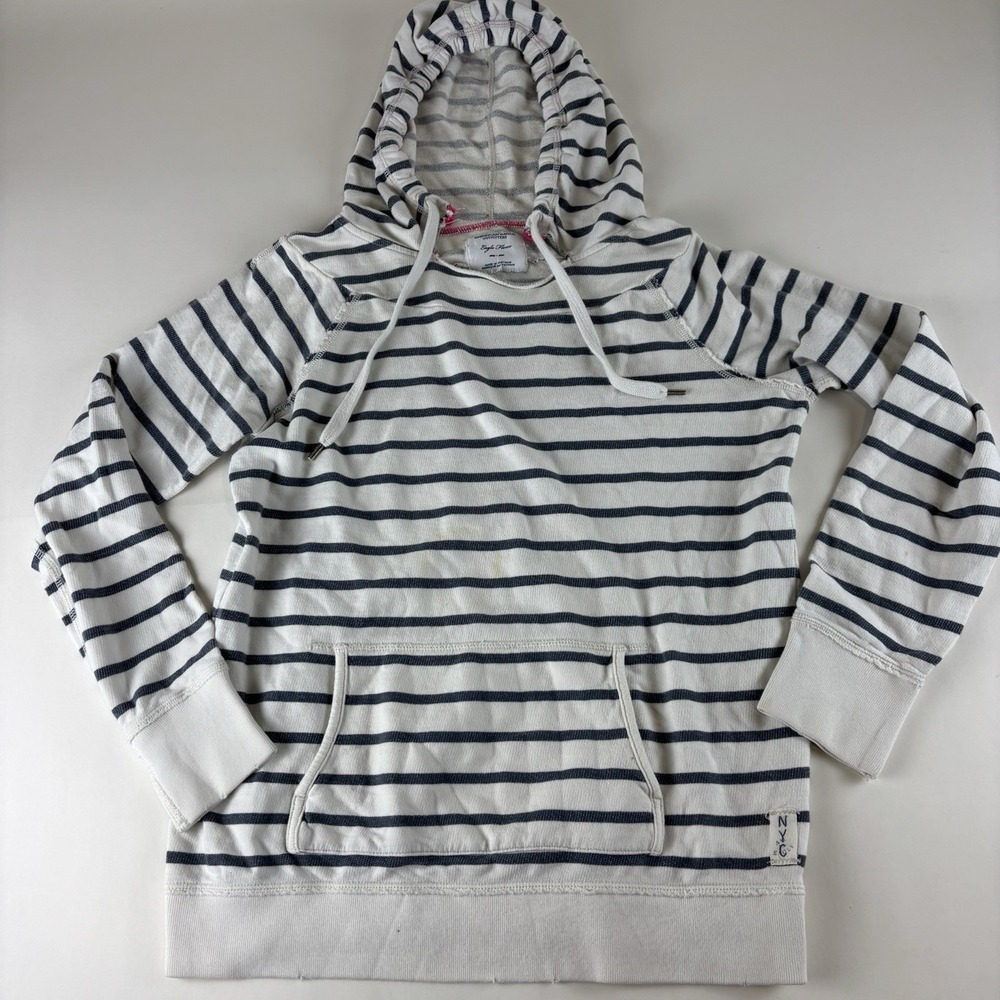 American Eagle‎ Outfitters Eagle Fleece Striped Pullover Hoodie Size Medium